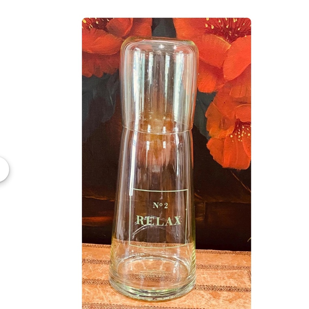Vintage Green Glass Carafe SAKS OFF 5TH